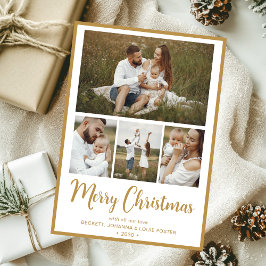 クリスマスの思い出4枚の写真入り シーズンカード
