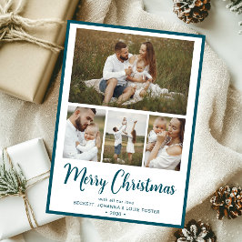 クリスマスの思い出4枚の写真入り シーズンカード