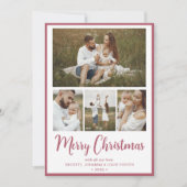 クリスマスの思い出4枚の写真入り シーズンカード (正面)