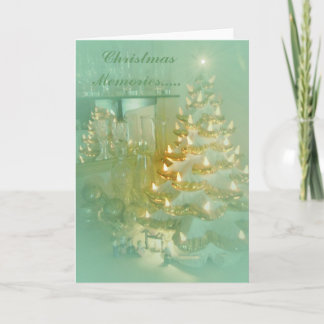 クリスマスの思い出…ソフトアクアヴィンテージデザイン シーズンカード