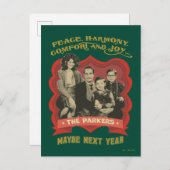 クリスマスの思い出 | 平和、調和、安らぎ & 喜び シーズンポストカード (正面/裏面)