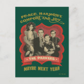 クリスマスの思い出 | 平和、調和、安らぎ & 喜び シーズンポストカード (正面)