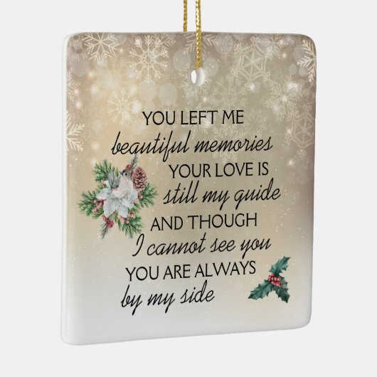 クリスマスの思い出、愛された1つの記念 セラミックオーナメント (右)