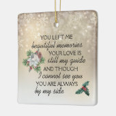 クリスマスの思い出、愛された1つの記念 セラミックオーナメント (左)