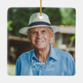 クリスマスの思い出、愛された1つの記念 セラミックオーナメント (裏面)