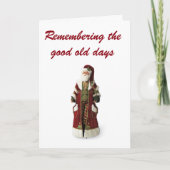 クリスマスの思い出 昔の時代と良い友達 シーズンカード (正面)