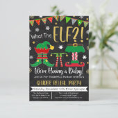 クリスマスの性別発表パーティー招待状 招待状 (スタンド正面)