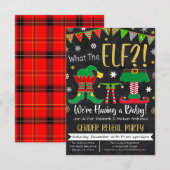 クリスマスの性別発表パーティー招待状 招待状 (正面/裏面)