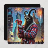 クリスマスの恐怖 クランプス 新年快乐 シーズンカード (正面/裏面)