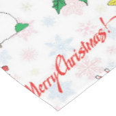 クリスマスの恐竜と雪だるま テーブルクロス (アングル)