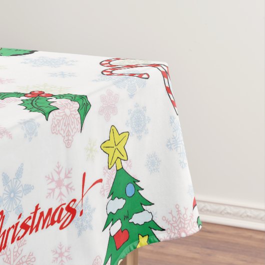 クリスマスの恐竜と雪だるま テーブルクロス (インサイチュ)
