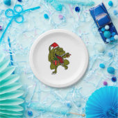 クリスマスの恐竜の紙皿 ペーパープレート (パーティー)