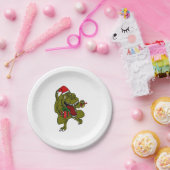 クリスマスの恐竜の紙皿 ペーパープレート (パーティー)