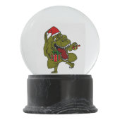 クリスマスの恐竜の雪の地球 スノーグローブ (裏面)