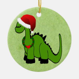 クリスマスの恐竜 セラミックオーナメント