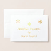 クリスマスの恵み教会オルガン奏者 箔カード (封筒付き正面)