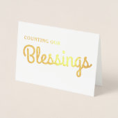 クリスマスの恵み|の家族写真の金ゴールド 箔カード (正面)