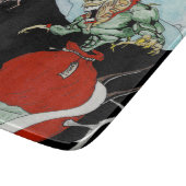 クリスマスの悪夢の装飾的なガラスまな板 カッティングボード (角)