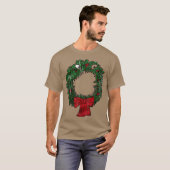 クリスマスの悪夢リース 楽しい Tシャツ (正面フル)