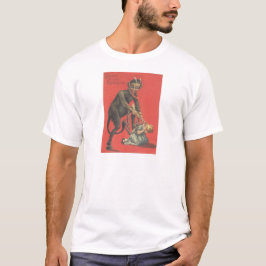 クリスマスの悪魔に罰せられる少女 Tシャツ