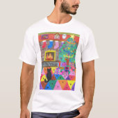 クリスマスの情景画 Tシャツ (正面)