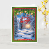 クリスマスの情景 カード (黄色い花)