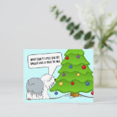 クリスマスの意味を今すぐあなたの犬に説明しなさい! シーズンポストカード (スタンド正面)