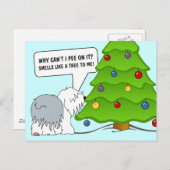 クリスマスの意味を今すぐあなたの犬に説明しなさい! シーズンポストカード (正面/裏面)