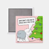 クリスマスの意味を今すぐあなたの犬に説明しなさい！ マグネット (正面/裏面)