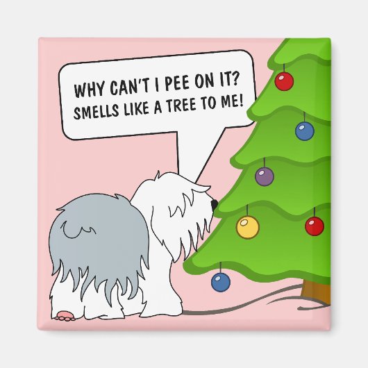 クリスマスの意味を今すぐあなたの犬に説明しなさい！ マグネット (正面)