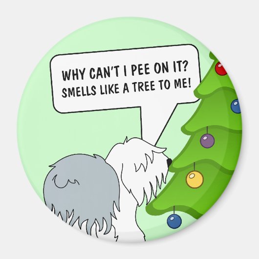 クリスマスの意味を今すぐあなたの犬に説明しなさい! マグネット (正面)