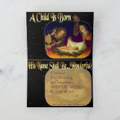 "クリスマスの意味"のデラックスな休日カード シーズンカード (内部)