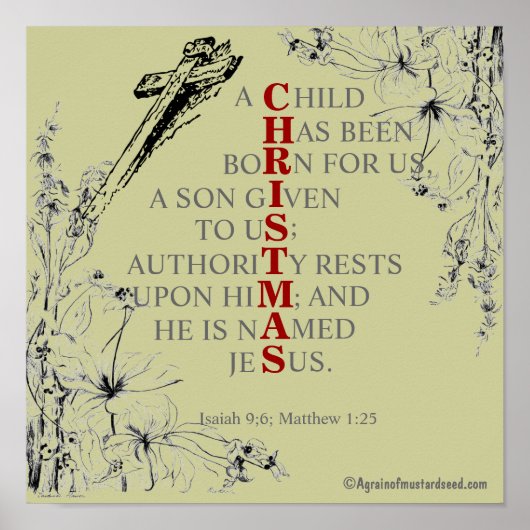 クリスマスの意味 ポスター (正面)