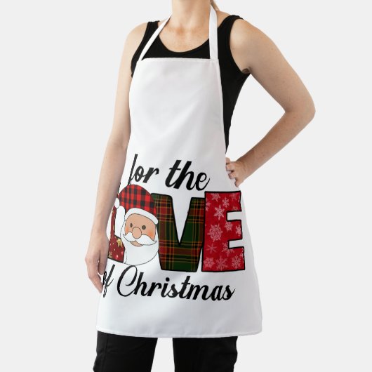 クリスマスの愛のためのおもしろいサンタ文字 エプロン (インサイチュ)