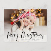 クリスマスの愛らしいパーソナライズされた写真カード ポストカード (正面)