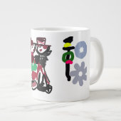 クリスマスの愛らしい散歩 ジャンボコーヒーマグカップ (正面右)