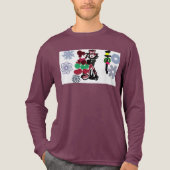 クリスマスの愛らしい散歩 トライブレンドＴシャツ (正面)