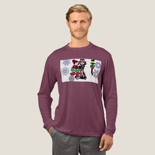 クリスマスの愛らしい散歩 トライブレンドＴシャツ (正面全体)
