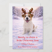 クリスマスの愛情あふれる言葉と可愛い犬のカード シーズンカード (正面)