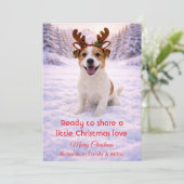 クリスマスの愛情あふれる言葉と可愛い犬のカード シーズンカード (スタンド正面)