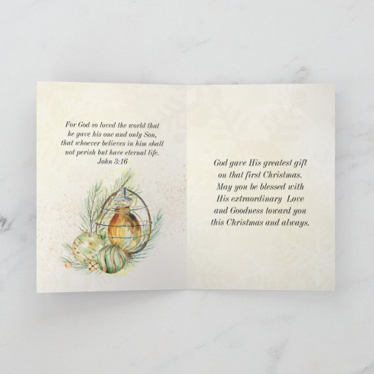 クリスマスの愛生まれはジョン3:16 シーズンカード (内部)
