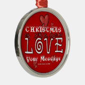クリスマスの愛 – カスタマイズ -オーナメント メタルオーナメント (右)