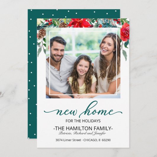 クリスマスの感動案内の写真 シーズンカード (正面/裏面)