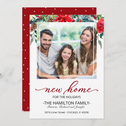 クリスマスの感動案内の写真 シーズンカード (正面/裏面)