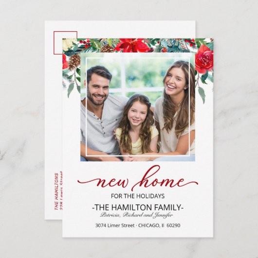 クリスマスの感動案内の写真 シーズンポストカード (正面/裏面)