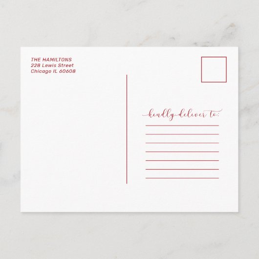 クリスマスの感動案内の写真 シーズンポストカード (裏面)