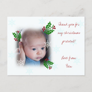 クリスマスの感謝のポストカード シーズンポストカード