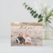 クリスマスの感謝を伝える写真カード ポストカード (スタンド正面)