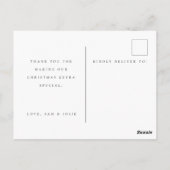 クリスマスの感謝を伝える写真カード ポストカード (裏面)