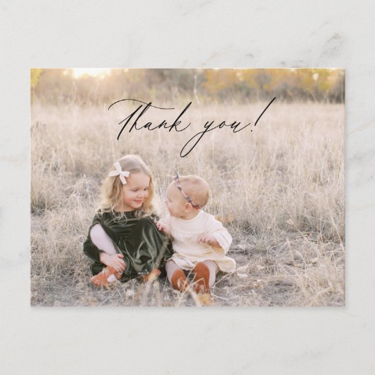 クリスマスの感謝を伝える写真カード ポストカード (正面)